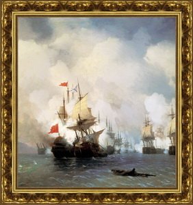 Бой в Хиосском проливе 24 июня 1770 года. 1848